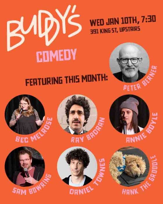 Buddys Comedy 2024 January Artwork